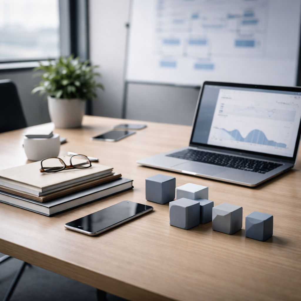 Minimalist corporate environment symbolizing modular and adaptable systems.